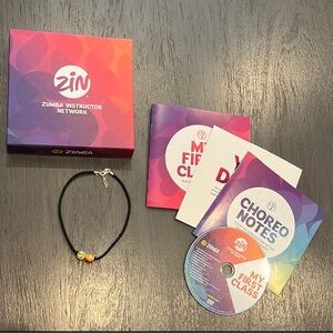 Zumba Instructor My First Class Set with DVD a ZIN Charm Necklace